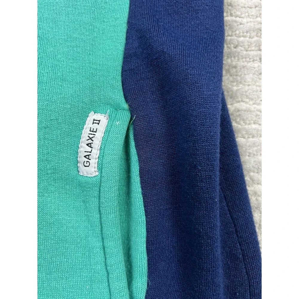 Galaxie II Track Sweater Mens Large Green Vintage 80s Full‎ Zip Acrylic